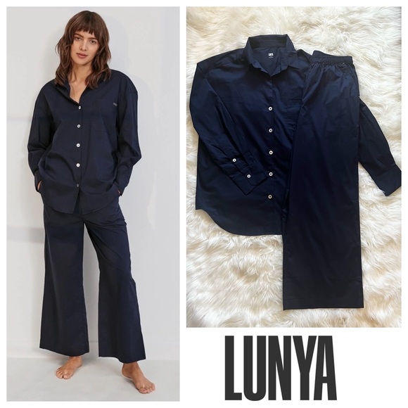 lunya Other - New! LUNYA Airy Cotton Long Sleeve Set PJ Pajamas